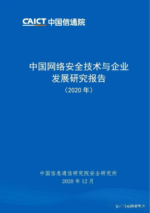 中国网络安全技术与企业发展研究报告 2020年 全文